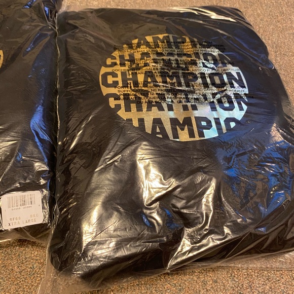Champion Black W/ Gold Metallic Hoodie - Picture 6 of 7